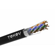 Кабель витая пара F/UTP 4х2х24AWG(0.51мм) кат.5E PE TOKOV PRO Fluke tested (м) TOKOV ELECTRIC TKP-C05-F42-5E-305-OD