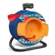 Удлинитель на катушке 1х20м без заземл. 10А IP20 2.2кВт с выносн. розеткой ПВС 2х1 DOMTOK 2427