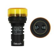 Лампа коммутационная ADDS ЛК-22 d22мм 24В AC/DC желт. LED DEKraft 25067DEK