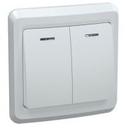 Выключатель 2-кл. СП Вега 10А IP20 ВС10-2-1-ВБ с индикацией бел. GENERICA EVV21-K01-10-DM