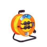 Удлинитель на катушке 4х50м с заземл. 16А IP44 3.5кВт ПВС 3х1.5 термозащ. КОСМОС YKKsm50m-4g-Z(16A)IP