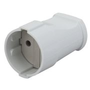 Розетка кабельная без заземл. прямая 10А бел. Rx1-W ЭРА Б0039680