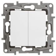 Переключатель 2-кл. СП Etika Plus 10А IP20 250В 10AX безвинтов. зажимы механизм бел. IEK 672212