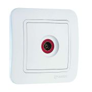 Розетка телевизионная TV 1-м СП Lillium 16А IP20 бел./бел. Makel 70007