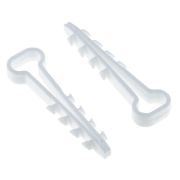 Дюбель-хомут d5х10мм для плоского кабеля белый (уп.100шт) PROxima EKF plc-cd1-5x10w