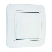 Переключатель проходной 1-кл. 1п 1мод. СП Lillium 10А IP20 бел./бел. Makel 70005