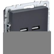 Розетка BRITE USB A+A 3.1А РЮ10-1-БрГ механизм графит IEK BR-U21-D31-K53